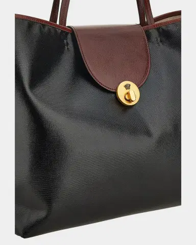 Versace Vivian Large Coated Canvas Leather-Trim Tote Bag | Thumbnail 3