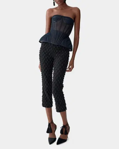 Carolina Herrera Strapless Exaggerated Peplum Bustier Top | Thumbnail 2