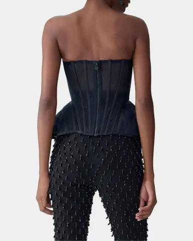Carolina Herrera Strapless Exaggerated Peplum Bustier Top | Thumbnail 3