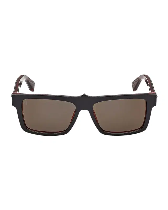 Christian Louboutin Men 's Temple-Spike Acetate Rectangle Sunglasses