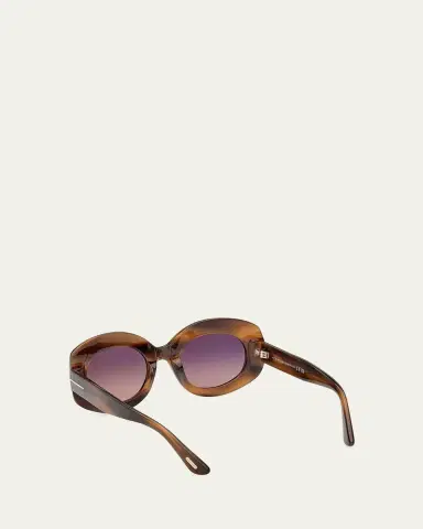 Tom Ford Claudette 51MM Oval Sunglasses | Thumbnail 4 Tom Ford Claudette 51MM Oval Sunglasses | Thumbnail 4