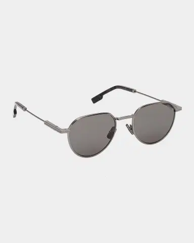 Zegna Men's Metal Round Sunglasses | Thumbnail 3
