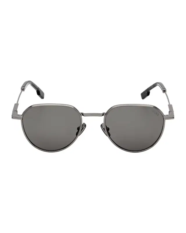 ZEGNA Men 's Metal Round Sunglasses