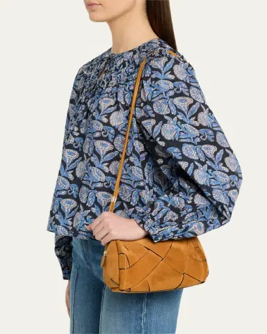 Ulla Johnson Charlotte Woven Suede Camera Bag | Thumbnail 2
