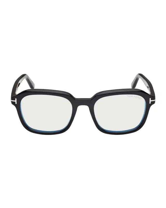TOM FORD 53MM Blue Block Rectangular Eyeglasses