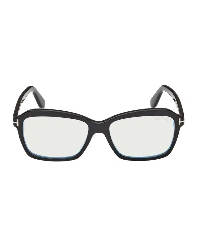 TOM FORD 54MM Blue Block Rectangular Eyeglasses