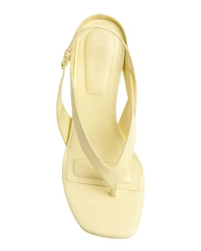 Darya Leather Wedge Thong Sandals