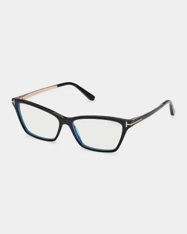 Tom Ford 56MM Blue Block Rectangular Eyeglasses | Thumbnail 2