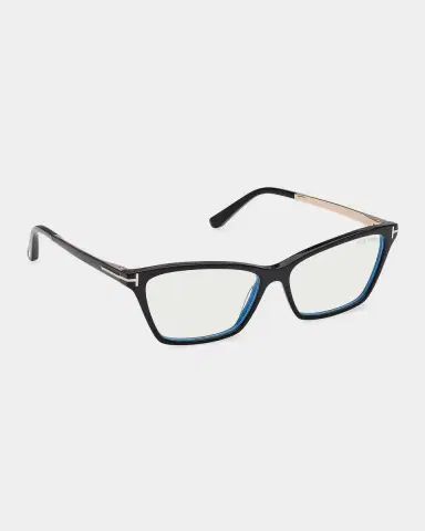 Tom Ford 56MM Blue Block Rectangular Eyeglasses | Thumbnail 9