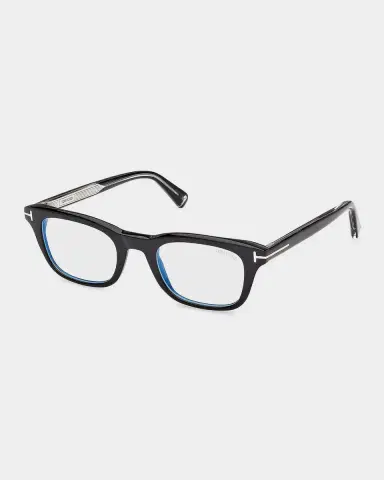 Tom Ford Men's T-Logo Acetate Rectangle Eyeglasses | Thumbnail 3 Tom Ford Men's T-Logo Acetate Rectangle Eyeglasses | Thumbnail 3