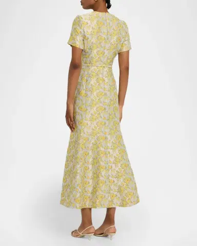 Simkhai Caraline Belted Floral Jacquard Maxi Dress | Thumbnail 3