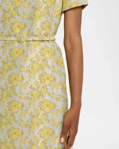 Simkhai Caraline Belted Floral Jacquard Maxi Dress | Thumbnail 5