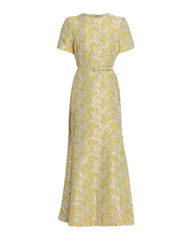 Simkhai Caraline Belted Floral Jacquard Maxi Dress | Thumbnail 1