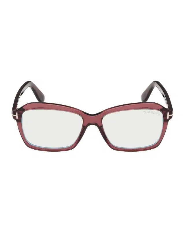 TOM FORD 54MM Blue Block Rectangular Eyeglasses