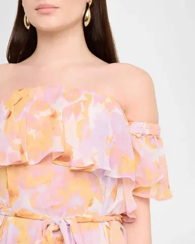 MISA Los Angeles Carla Floral Off-Shoulder Maxi Dress | Thumbnail 5