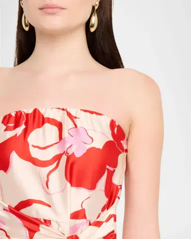 Misa Los Angeles Damalis Strapless Satin Midi Dress | Thumbnail 5 Misa Los Angeles Damalis Strapless Satin Midi Dress | Thumbnail 5