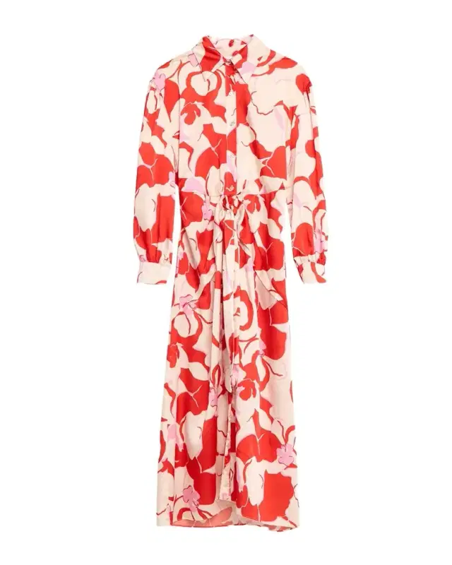 MISA Los Angeles Kasbah Floral Midi Shirtdress