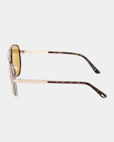 Tom Ford Men's Rupert 02 63mm Metal & Acetate Aviator Sunglasses | Thumbnail 5 Tom Ford Men's Rupert 02 63mm Metal & Acetate Aviator Sunglasses | Thumbnail 5