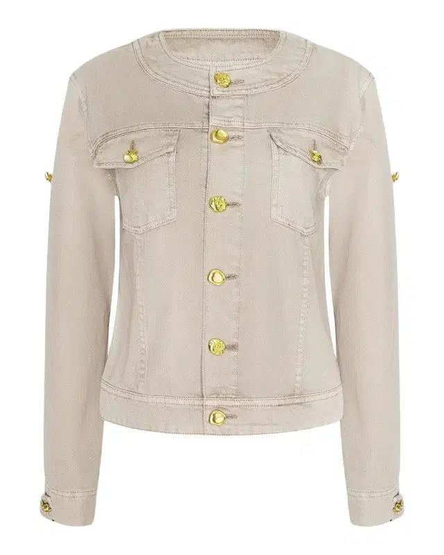 Anouk Collarless Denim Jacket