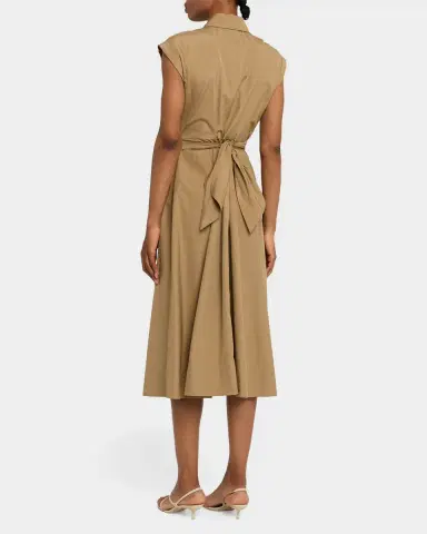 Lafayette 148 New York Wrap-Front Cotton Midi Shirtdress | Thumbnail 2