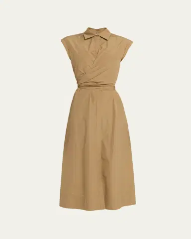 Lafayette 148 New York Wrap-Front Cotton Midi Shirtdress | Thumbnail 5