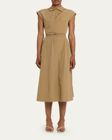Lafayette 148 New York Wrap-Front Cotton Midi Shirtdress | Thumbnail 6