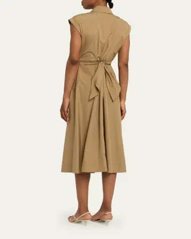 Lafayette 148 New York Wrap-Front Cotton Midi Shirtdress | Thumbnail 7