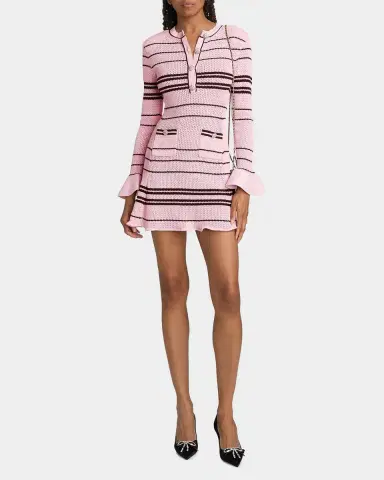Self-Portrait Striped Knit Mini Dress | Thumbnail 2