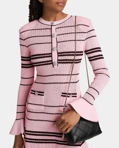 Self-Portrait Striped Knit Mini Dress | Thumbnail 5