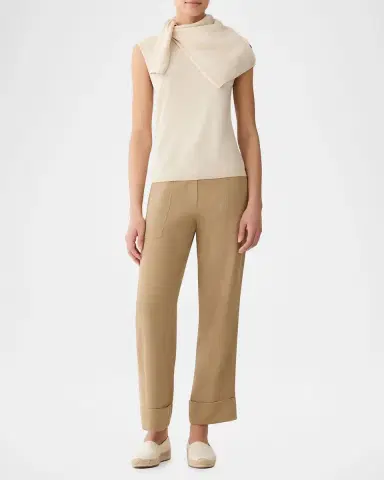 Lafayette 148 New York Crewneck Cotton-Silk Shell | Thumbnail 2 Lafayette 148 New York Crewneck Cotton-Silk Shell | Thumbnail 2