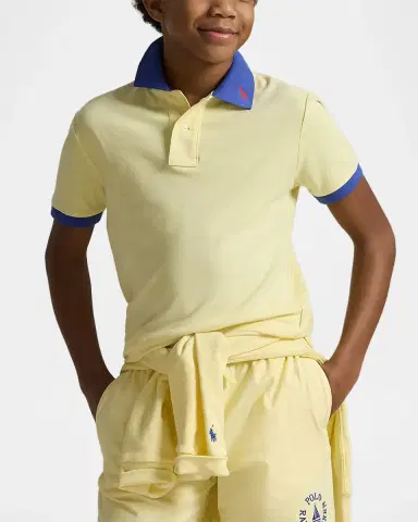 Polo Ralph Lauren Little Boy 's & Boy 's Stretch Cotton Mesh Polo Shirt | Thumbnail 4