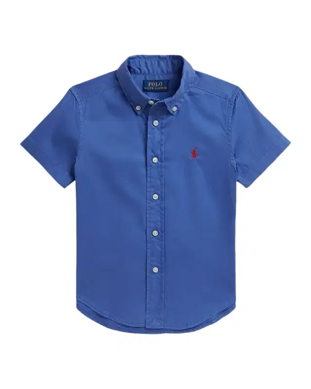 Boy 's Cotton Twill Short-Sleeve Shirt, Size 2-7