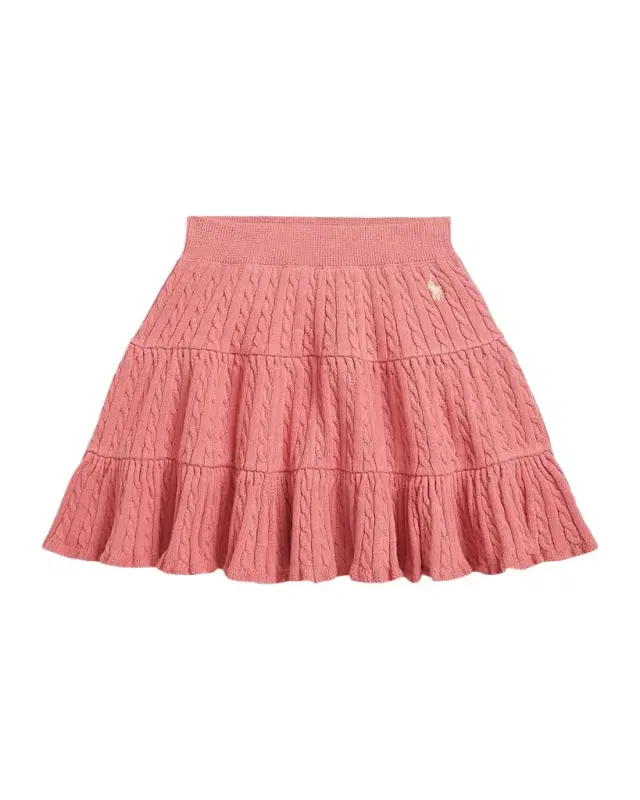 Little Girl 's & Girl 's Mini-Cable Tiered Cotton Skirt