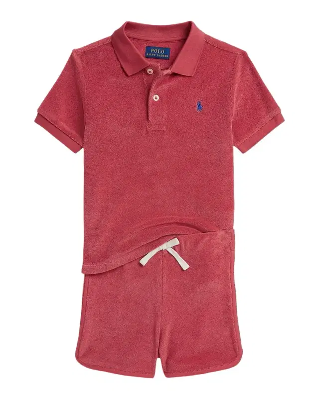 Little Boy 's & Boy 's Terry Polo Shirt & Short
