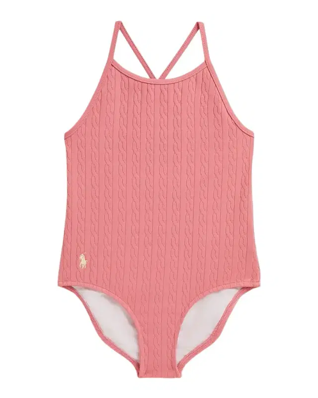 Little Girl 's & Girl 's Mini-Cable Jacquard One-Piece Swimsuit