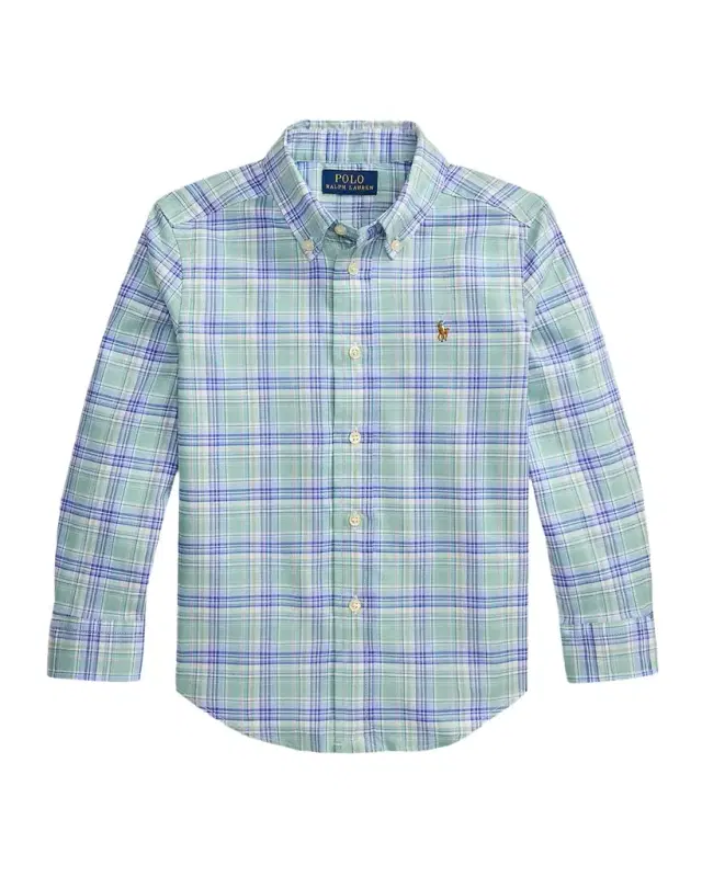 Little Boy 's & Boy 's Plaid Performance Oxford Shirt