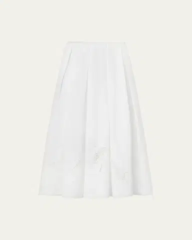 Lafayette 148 New York Pleated Cutout Embroidered Linen Maxi Skirt | Thumbnail 5 Lafayette 148 New York Pleated Cutout Embroidered Linen Maxi Skirt | Thumbnail 5