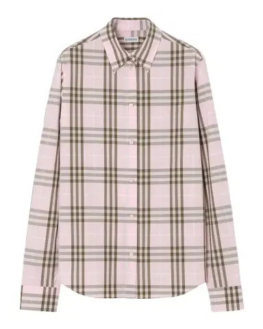 Burberry Emma Check Cotton Poplin Button-Down Shirt | Thumbnail 1 Burberry Emma Check Cotton Poplin Button-Down Shirt | Thumbnail 1