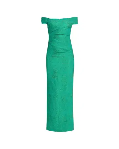 Rickie Freeman for Teri Jon Off-Shoulder Metallic Jacquard Column Gown | Thumbnail 1 Rickie Freeman for Teri Jon Off-Shoulder Metallic Jacquard Column Gown | Thumbnail 1