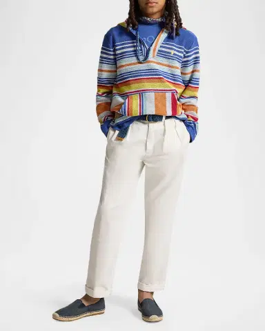 Polo Ralph Lauren Little Boy 's & Boy 's Striped Cotton Terry Hoodie | Thumbnail 2