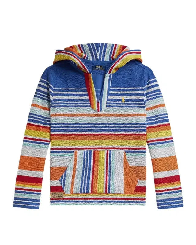 Little Boy 's & Boy 's Striped Cotton Terry Hoodie