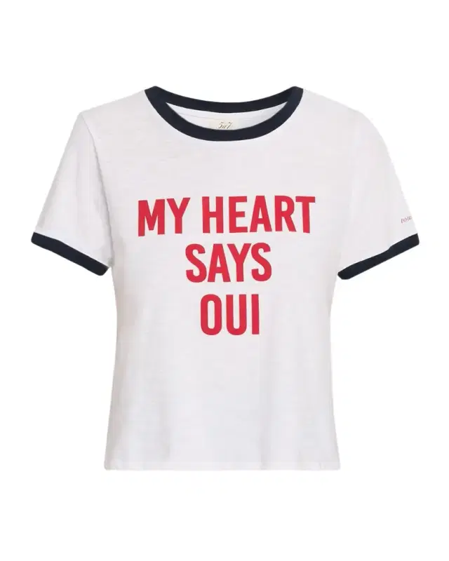 My Heart Says Oui Ringer T-Shirt