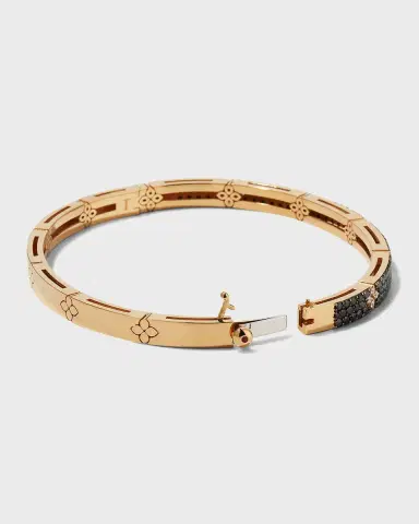 Roberto Coin Love In Verona 18k Rose Gold Black Diamond Bangle | Thumbnail 4