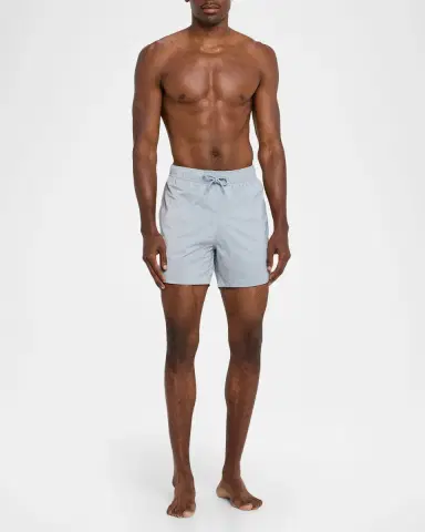 Frescobol Carioca Men's Salvador Elastic-Waistband Swim Trunks | Thumbnail 2
