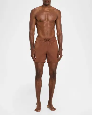 Frescobol Carioca Men's Salvador Elastic-Waistband Swim Trunks | Thumbnail 2