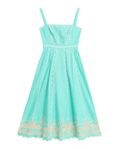 Saloni Aurora B Embroidered Midi Dress | Thumbnail 1