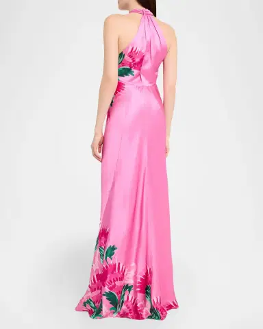 Saloni Suzette Tie-Neck Maxi Dress | Thumbnail 3 Saloni Suzette Tie-Neck Maxi Dress | Thumbnail 3