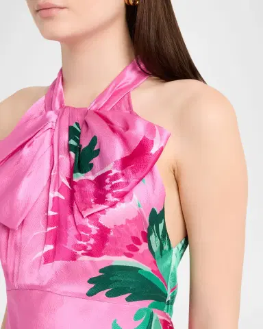 Saloni Suzette Tie-Neck Maxi Dress | Thumbnail 5 Saloni Suzette Tie-Neck Maxi Dress | Thumbnail 5