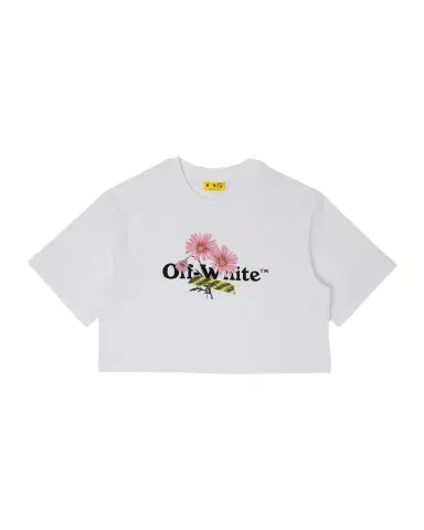 Off-White Girl's Daisy Logo Boxy Tee, Size 4-12 | Thumbnail 1