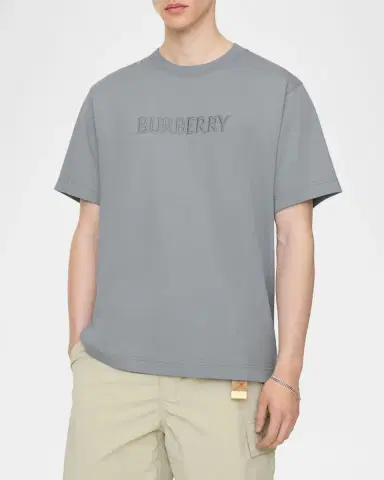 Burberry Men 's Ryan Tonal Embroidered Logo Crewneck T-Shirt | Thumbnail 2